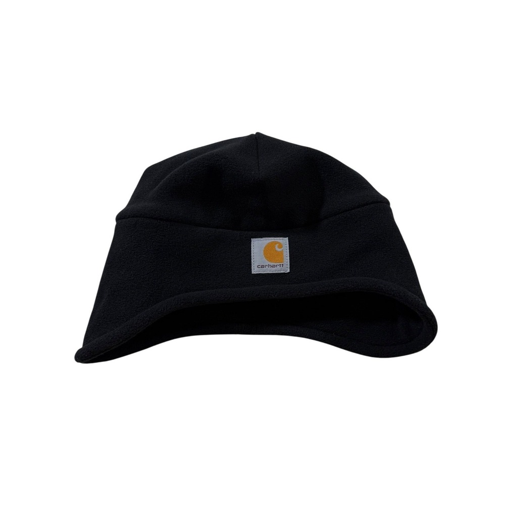 Carhartt Fleece Beanie Black Ear Flap Workwear Winter Hat Gorpcore Cozy